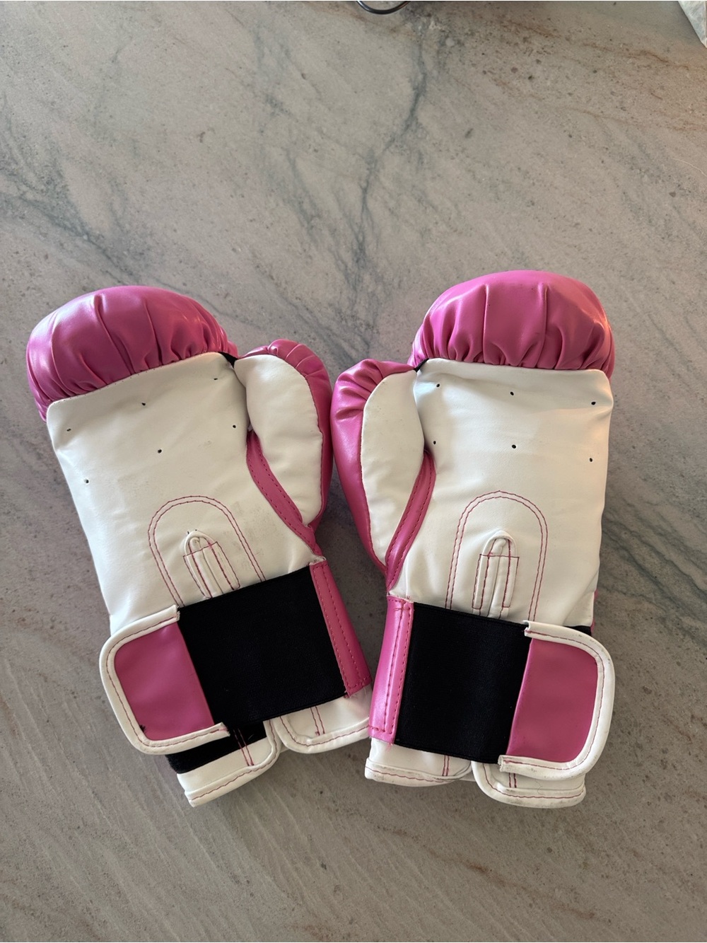 Ladies Pink and White Training Boxing Gloves
